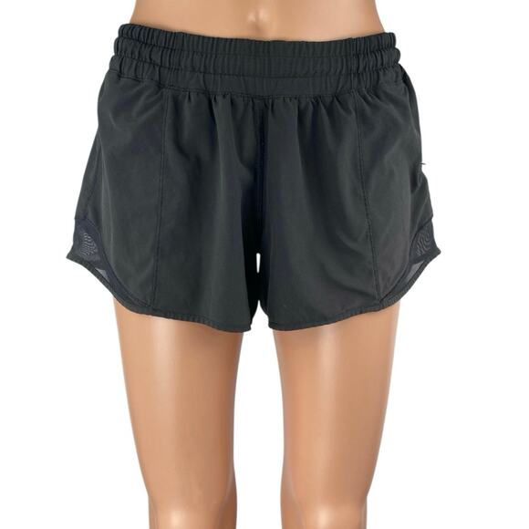 Lululemon Women's Black High Rise Pull On Yoga Athletic Running Shorts Size 4 - Picture 1 of 4